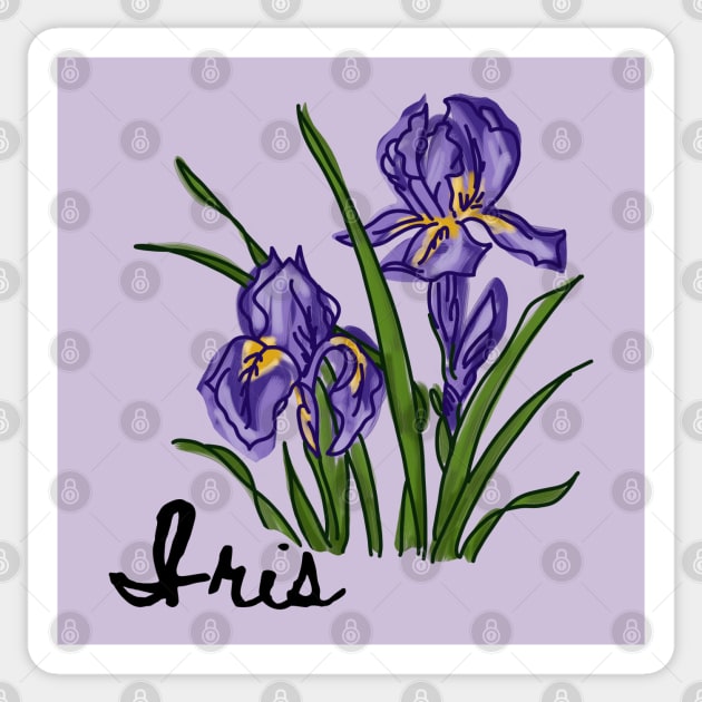 Iris Sticker by Slightly Unhinged